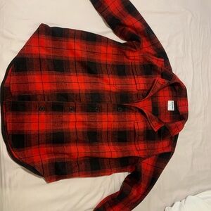 Old Navy Red and Black Checkered Shacket